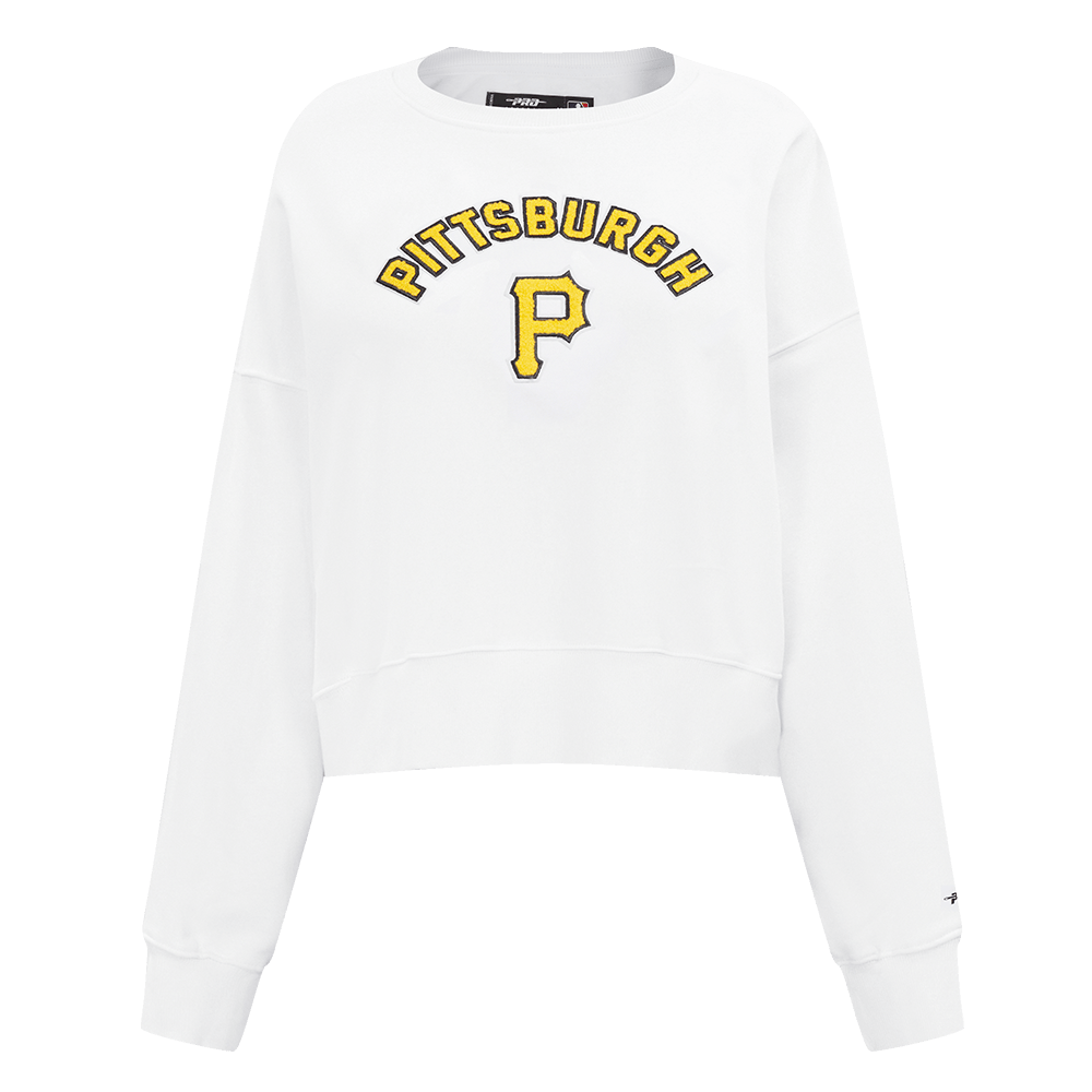 MLB PITTSBURG PIRATES CLASSIC WOMEN'S FLEECE CREWNECK (WHITE)