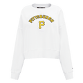 MLB PITTSBURG PIRATES CLASSIC WOMEN'S FLEECE CREWNECK (WHITE)