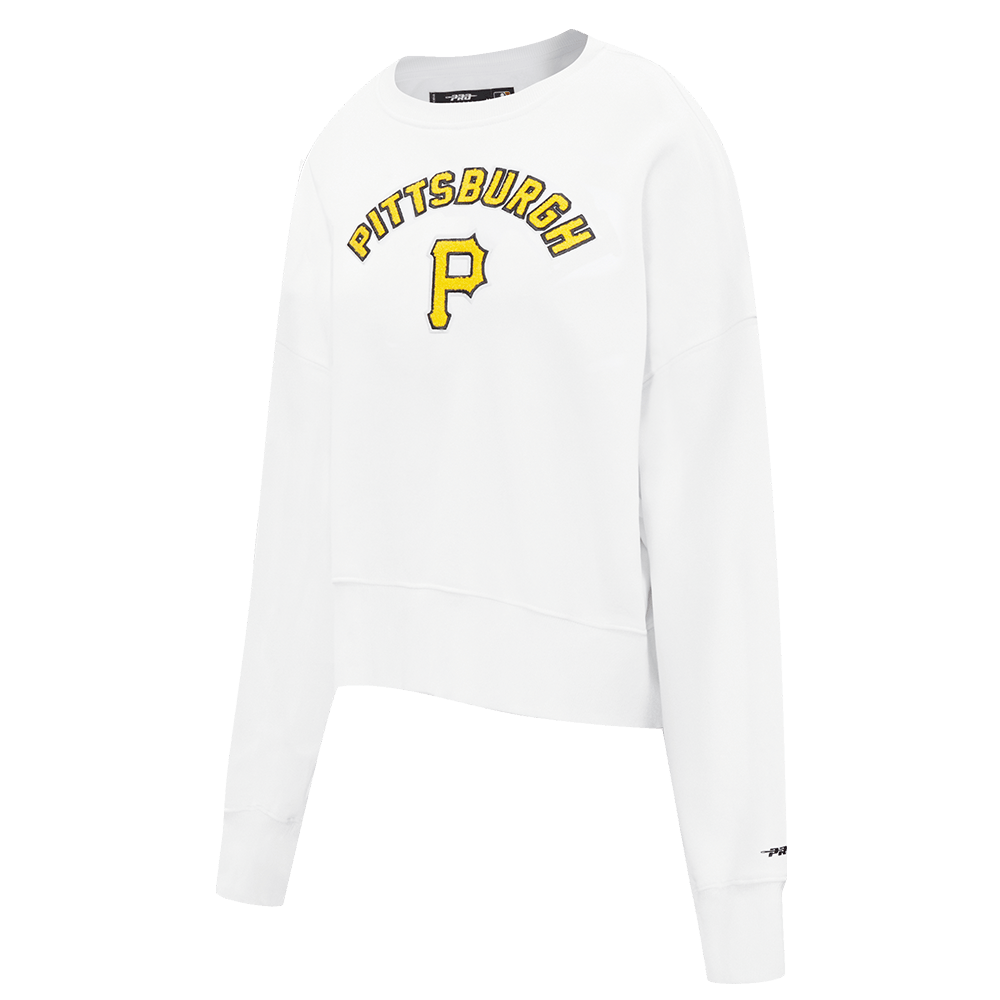 MLB PITTSBURG PIRATES CLASSIC WOMEN'S FLEECE CREWNECK (WHITE)