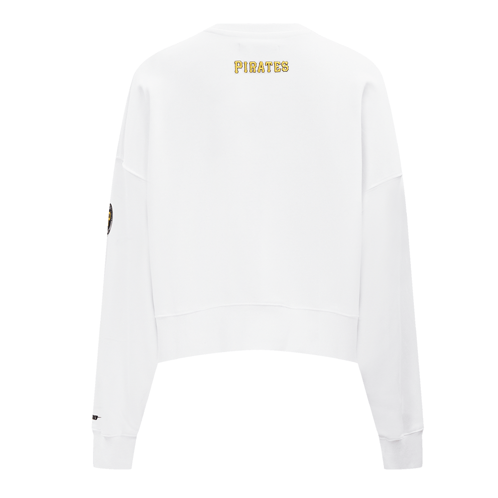 MLB PITTSBURG PIRATES CLASSIC WOMEN'S FLEECE CREWNECK (WHITE)