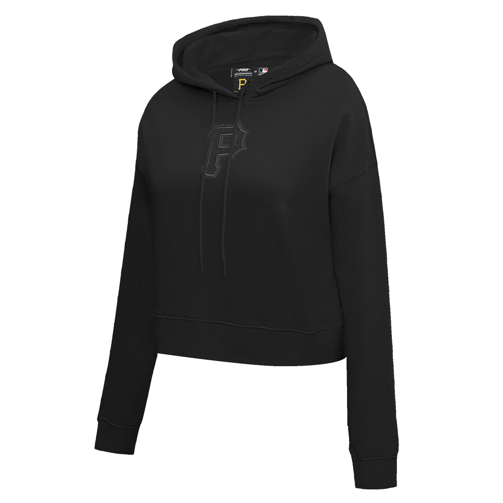 MLB PIRATAS DE PITTSBURGH SUDADERA CORTA CON CAPUCHA PARA MUJER NEUTRA (NEGRA)