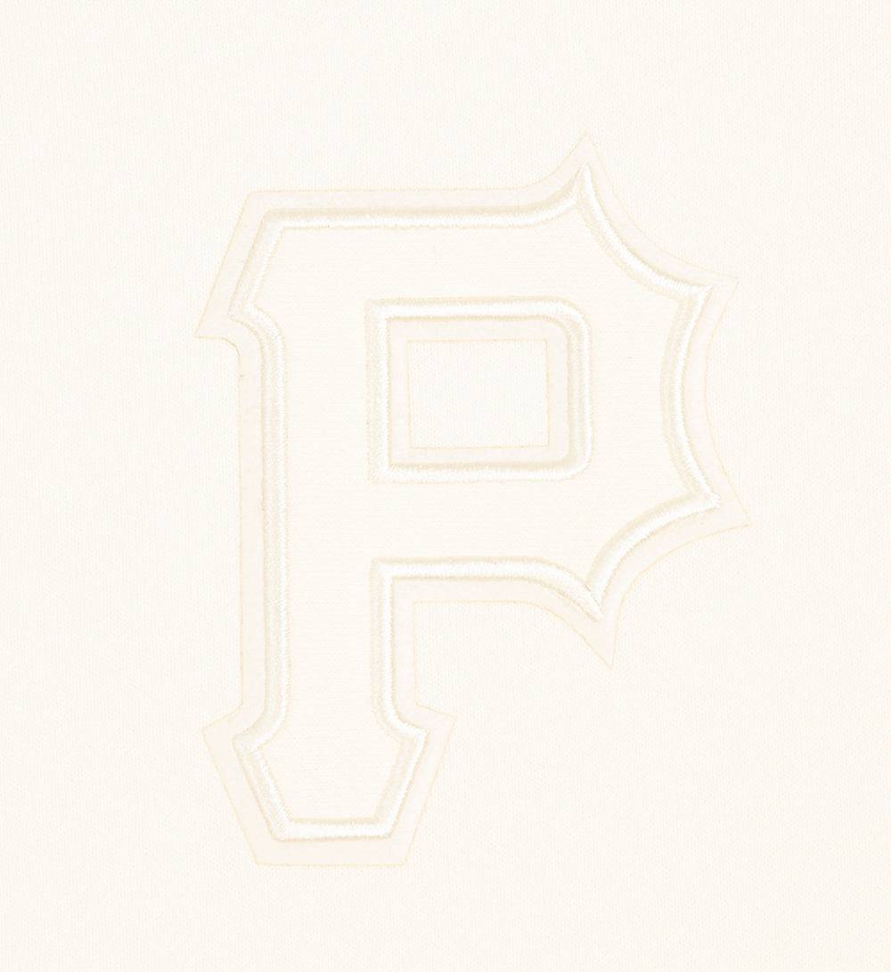 MLB PIRATAS DE PITTSBURGH SUDADERA CORTA CON CAPUCHA PARA MUJER NEUTRA (BLANCO HUESO)