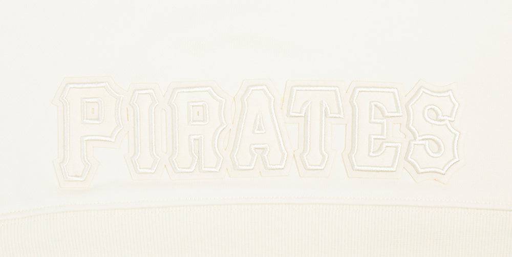MLB PIRATAS DE PITTSBURGH SUDADERA CORTA CON CAPUCHA PARA MUJER NEUTRA (BLANCO HUESO)
