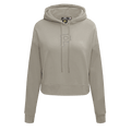 MLB PITTSBURGH PIRATES NEUTRAL WOMEN'S CROPPED PULLOVER HOODIE (TAUPE)