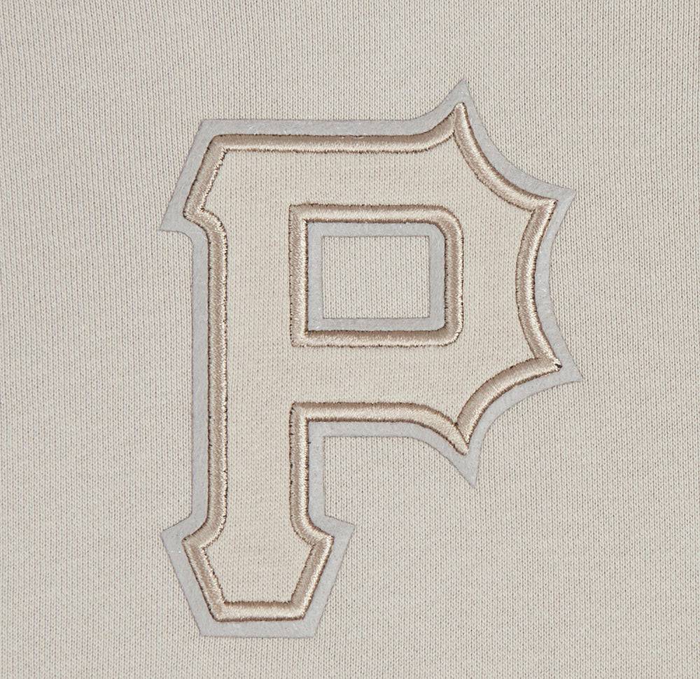MLB PITTSBURGH PIRATES NEUTRAL WOMEN'S CROPPED PULLOVER HOODIE (TAUPE)