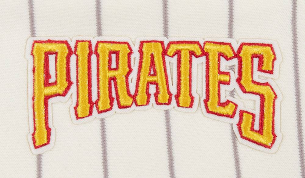 MLB PITTSBURGH PIRATES PINSTRIPE RETRO CLASSIC WOMEN'S FLC SHORT (EGGSHELL/ GREY)