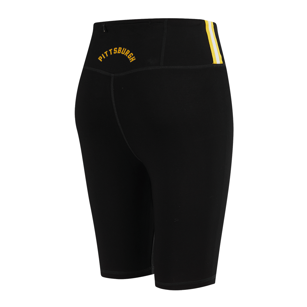 MLB PITTSBURGH PIRATES CLASSIC WOMEN'S COTTON BIKE SHORT (BLACK)