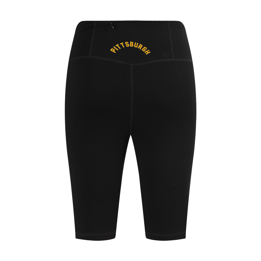 MLB PITTSBURGH PIRATES CLASSIC WOMEN'S COTTON BIKE SHORT (BLACK)