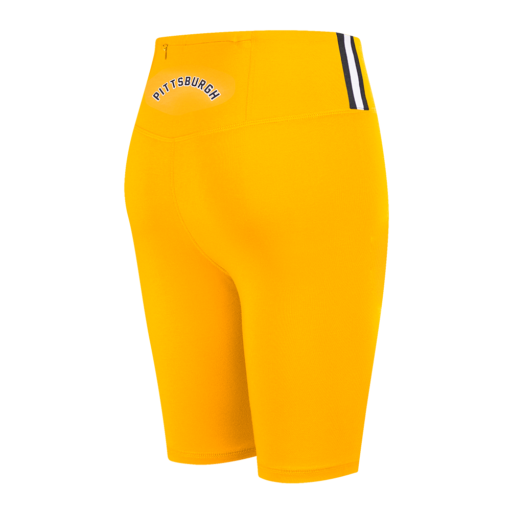 MLB PITTSBURGH PIRATES CLASSIC WOMEN'S COTTON BIKE SHORT (YELLOW)