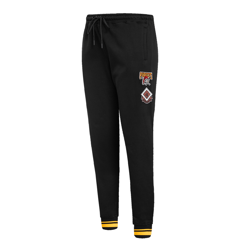 PANTALÓN DE CHÁNDAL RETRO CLÁSICO DE MUJER MLB PITTSBURGH PIRATES (NEGRO/AMARILLO)