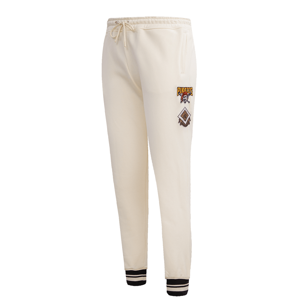 MLB PITTSBURGH PIRATES RETRO CLASSIC WOMEN'S SWEATPANT (EGGSHELL/ BLACK)