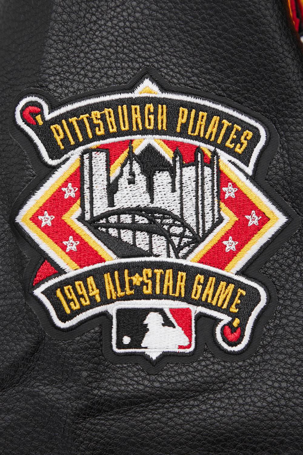 MLB PITTSBURGH PIRATES RETRO CLASSIC WOMEN'S RIB WOOL VARSITY JACKET (BLACK/YELLOW)