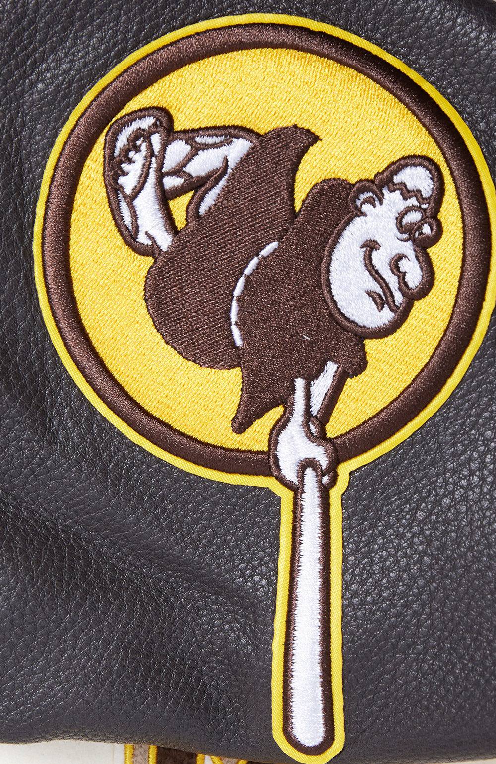 CHAQUETA UNIVERSITARIA RETRO CLÁSICA DE LANA ACANALADA PARA MUJER MLB PIRATAS DE PITTSBURGH (BLANCO HUESO/ NEGRO)