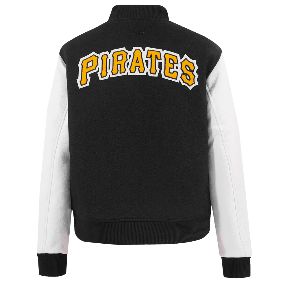 MLB PITTSBURGH PIRATES CLASSIC WOOL WOMEN'S VARSITY JACKET (BLACK/WHITE)