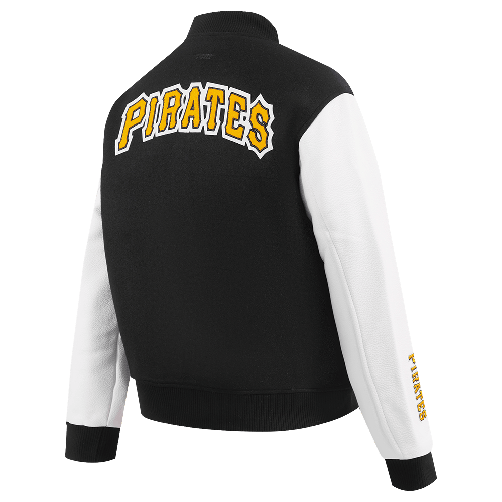 MLB PITTSBURGH PIRATES CLASSIC WOOL WOMEN'S VARSITY JACKET (BLACK/WHITE)