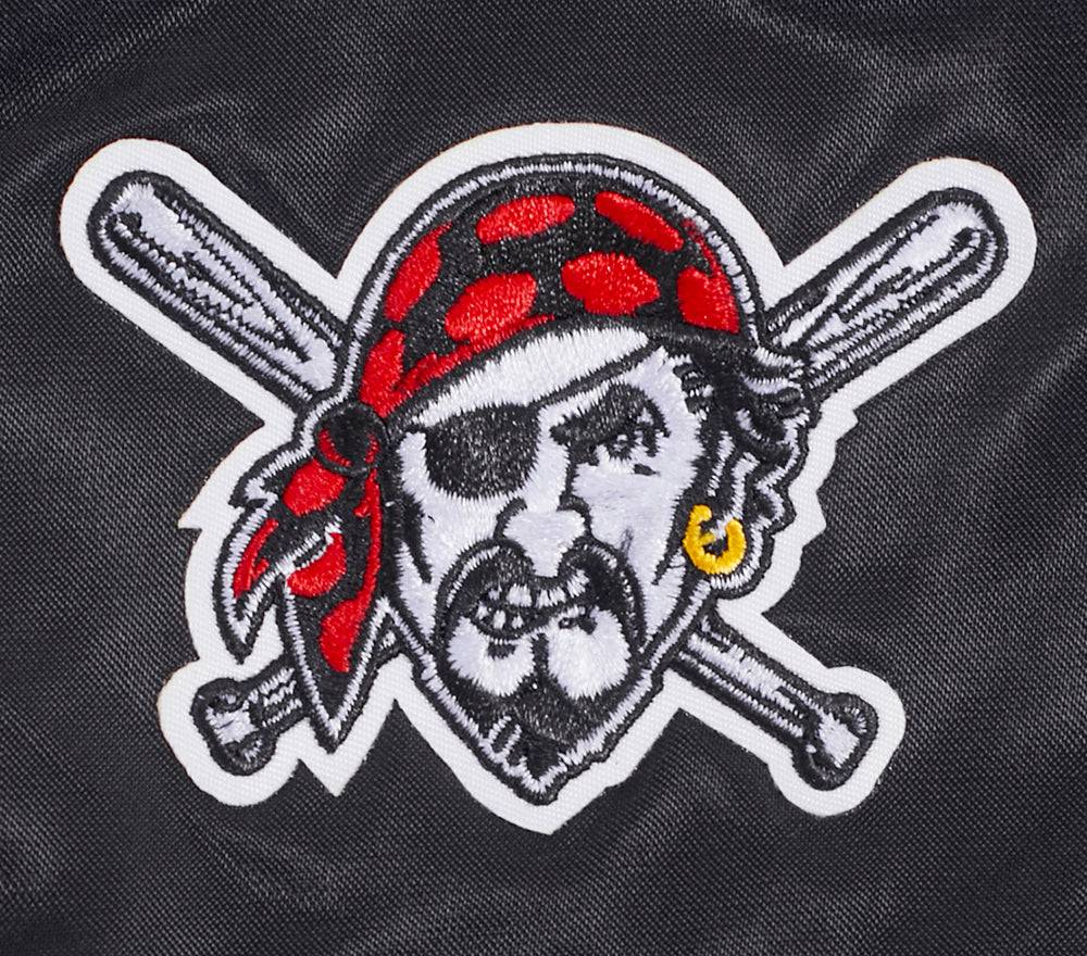 MLB PITTSBURGH PIRATES MASHUP WOMEN'S RIB SATIN JACKET (BLACK/YELLOW)