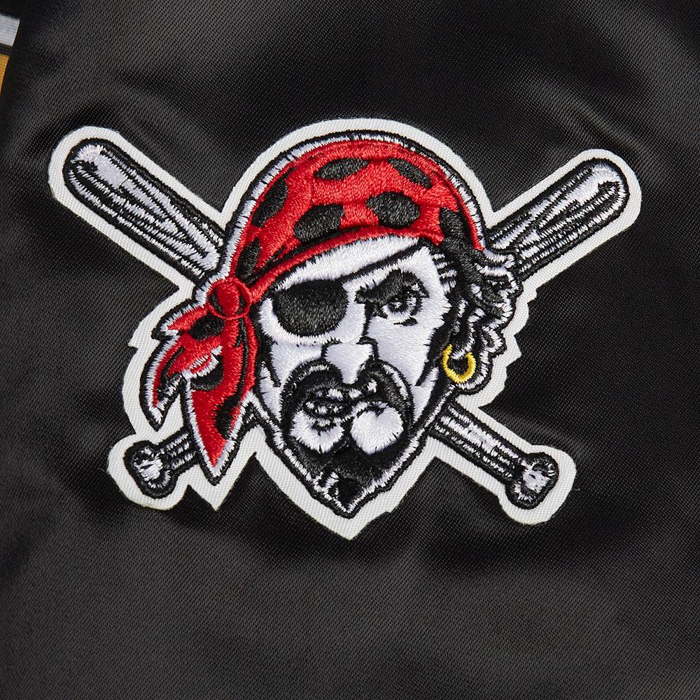MLB PITTSBURG PIRATES CLASSIC WOMEN'S SATIN JACKET (BLACK)