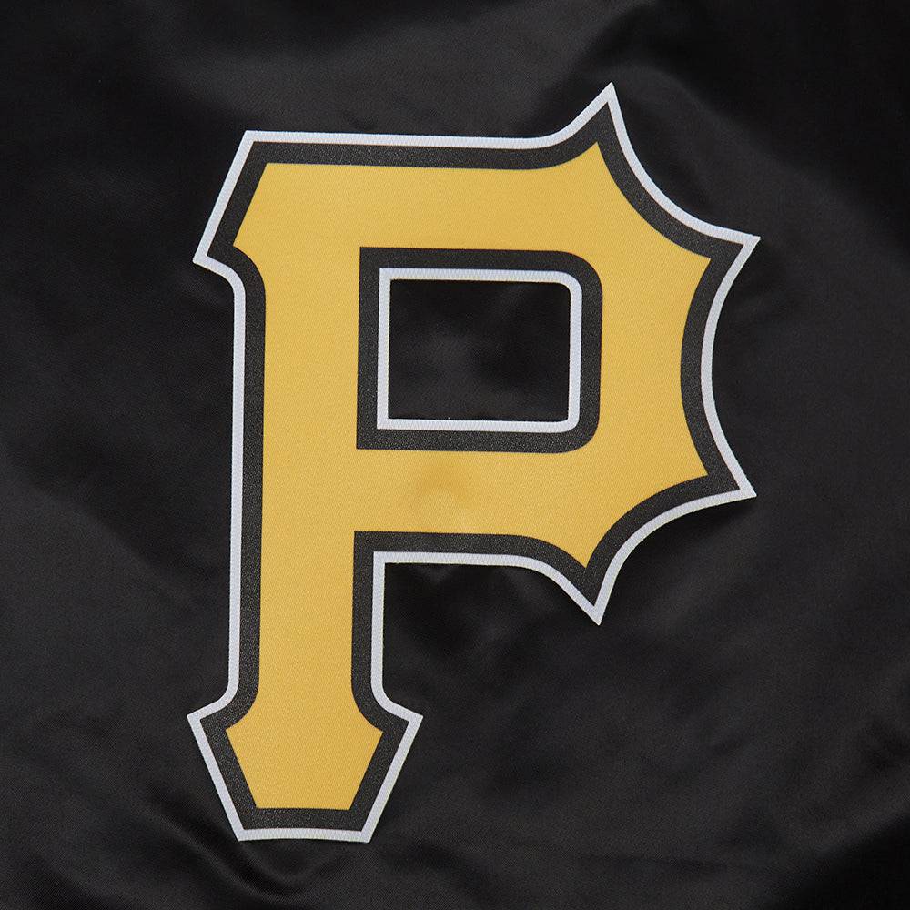 MLB PITTSBURG PIRATES CLASSIC WOMEN'S SATIN JACKET (BLACK)