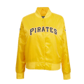 MLB PITTSBURG PIRATES CLASSIC WOMEN'S SATIN JACKET (YELLOW)