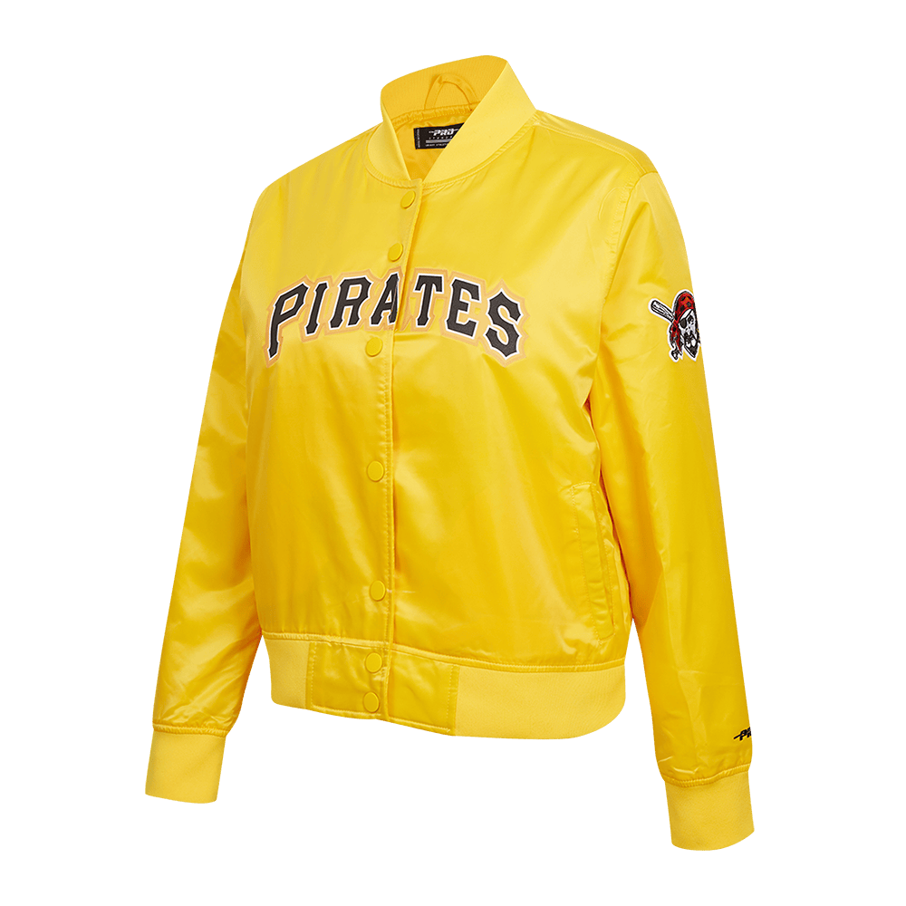 MLB PITTSBURG PIRATES CLASSIC WOMEN'S SATIN JACKET (YELLOW)