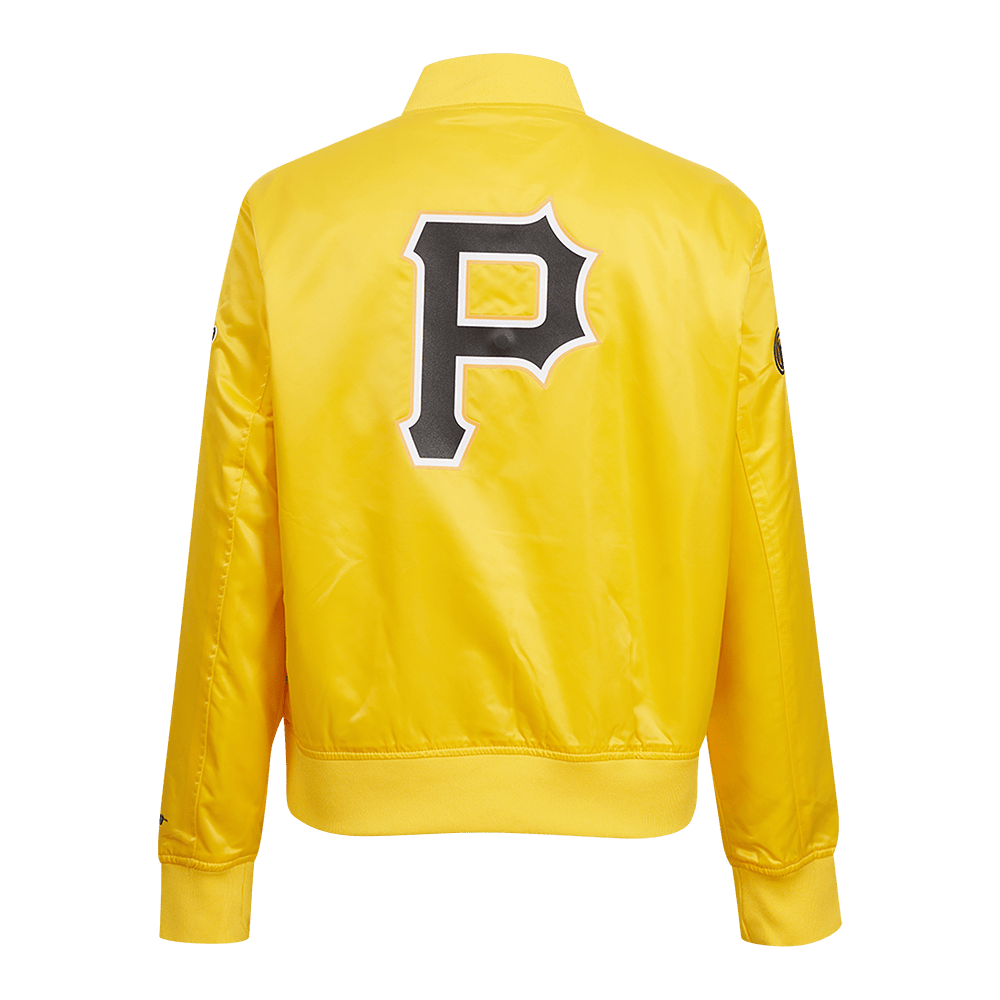 MLB PITTSBURG PIRATES CLASSIC WOMEN'S SATIN JACKET (YELLOW)
