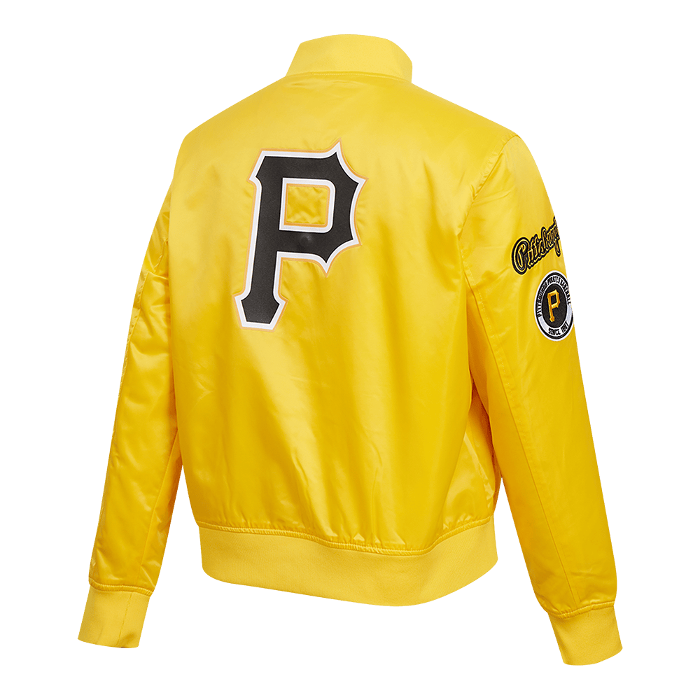 MLB PITTSBURG PIRATES CLASSIC WOMEN'S SATIN JACKET (YELLOW)