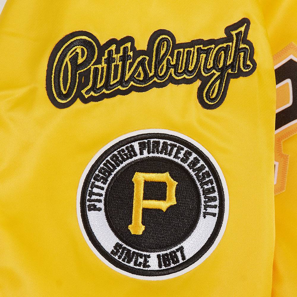 MLB PITTSBURG PIRATES CLASSIC WOMEN'S SATIN JACKET (YELLOW)