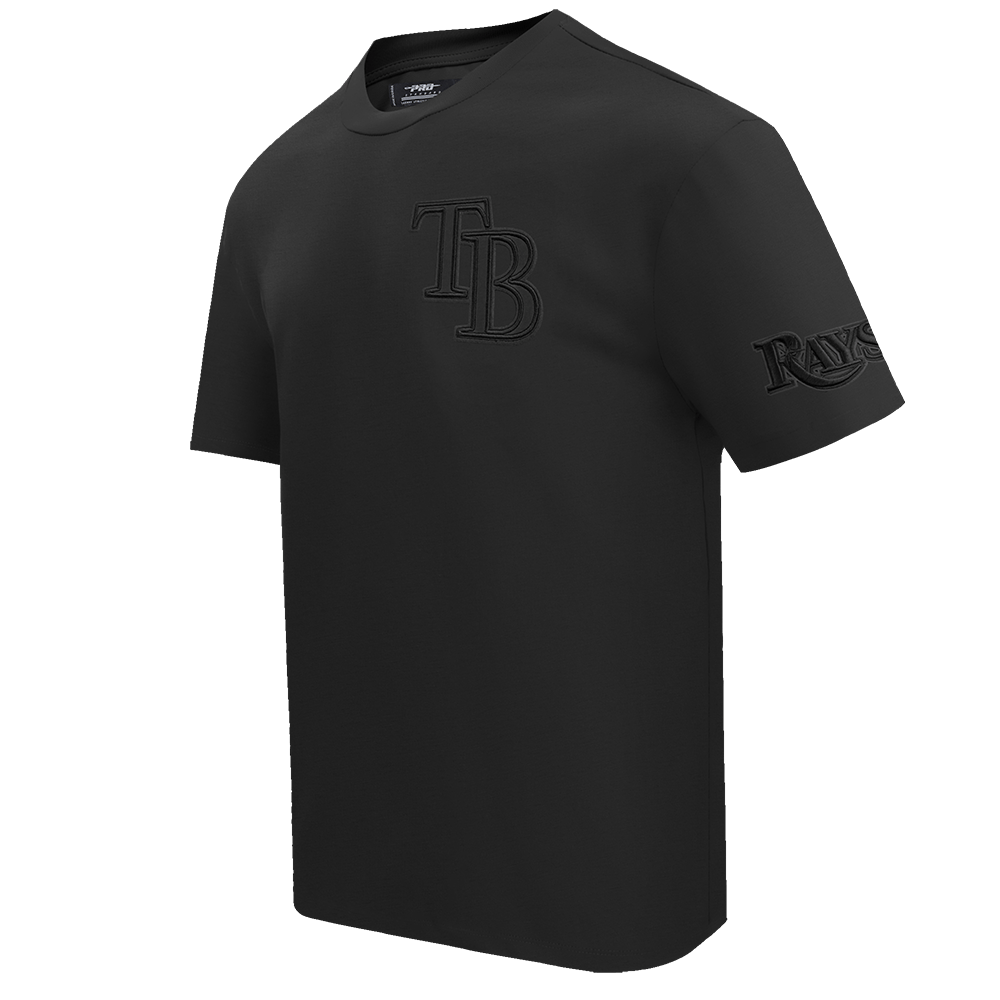 CAMISETA NEUTRA PARA HOMBRE MLB TAMPA BAY RAYS DE HOMBROS CAÍDOS (NEGRA)