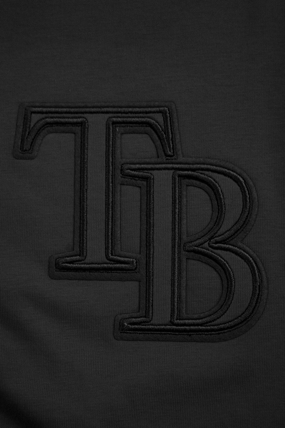 CAMISETA NEUTRA PARA HOMBRE MLB TAMPA BAY RAYS DE HOMBROS CAÍDOS (NEGRA)