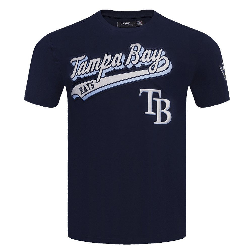 MLB TAMPA BAY RAYS SCRIPT TAIL MEN'S TOPS (MIDNIGHT NAVY)