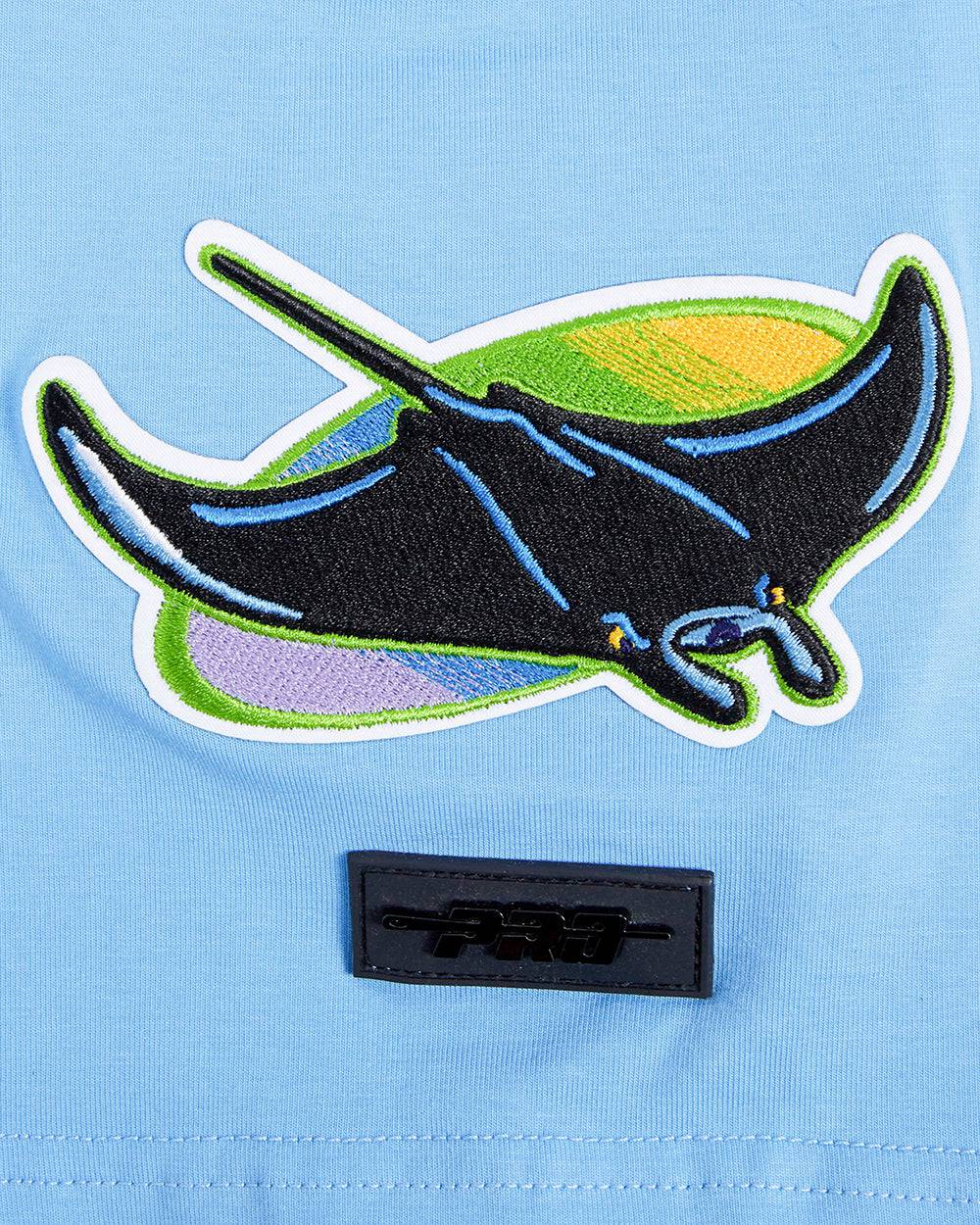 MLB TAMPA BAY RAYS SCRIPT TAIL MEN'S TOPS (UNIVERSITY BLUE)