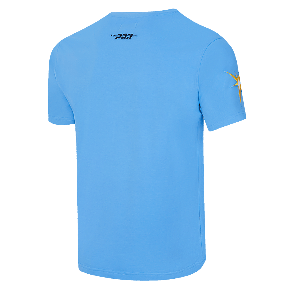 CAMISETA SJ WORDMARK PARA HOMBRE MLB TAMPA BAY RAYS TEAM PENNATS (AZUL UNIVERSITARIO)