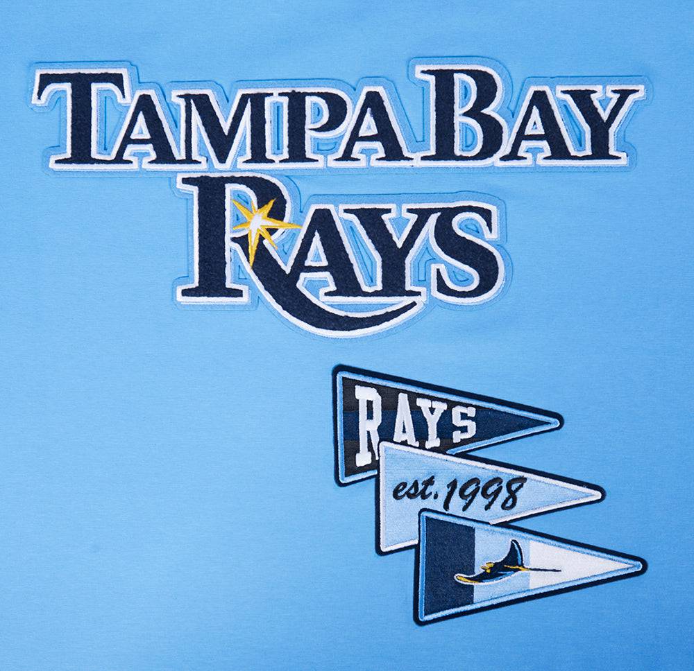 CAMISETA SJ WORDMARK PARA HOMBRE MLB TAMPA BAY RAYS TEAM PENNATS (AZUL UNIVERSITARIO)
