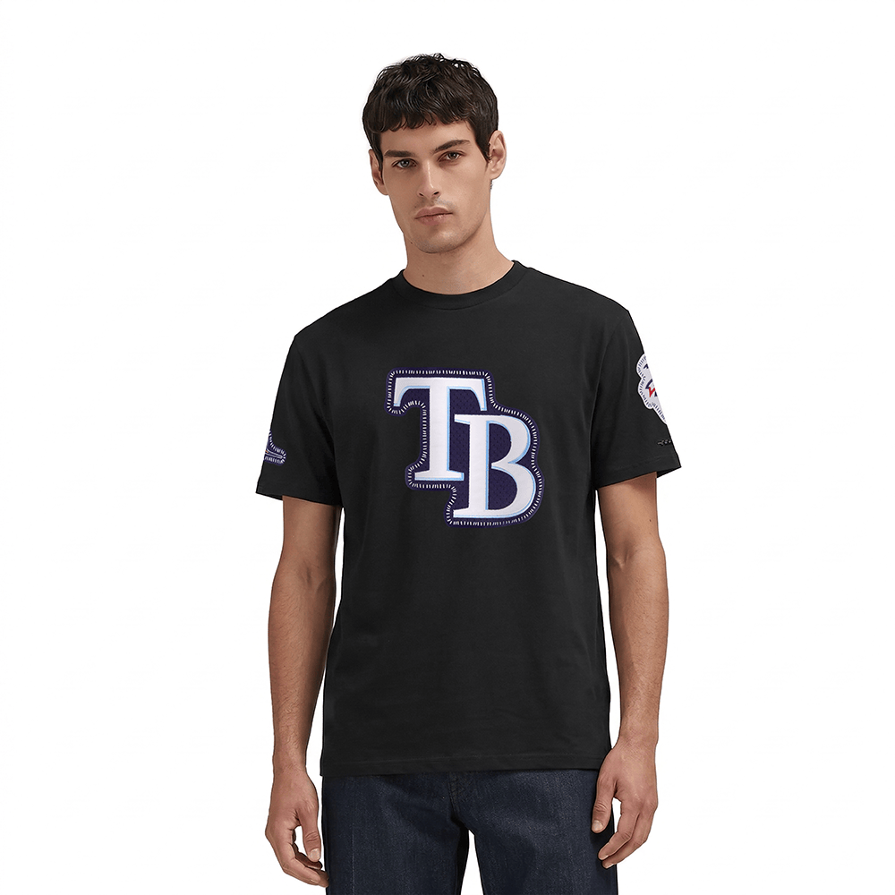MLB TAMPA BAY RAYS DIY PICK STITCH MEN'S SJ TEE (BLACK)