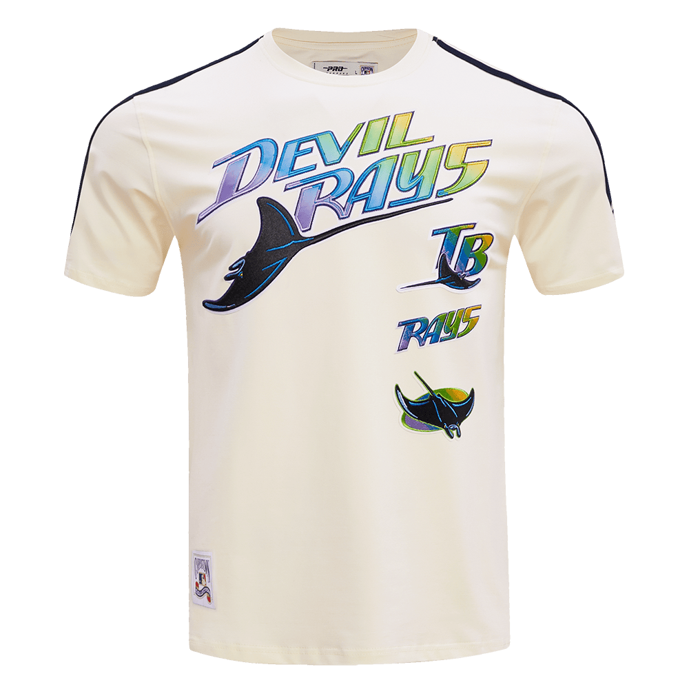 MLB TAMPA DEVIL RAYS RETRO CLASSIC MEN'S STRIPED TOP (EGGSHELL/ MIDNIGHT NAVY)