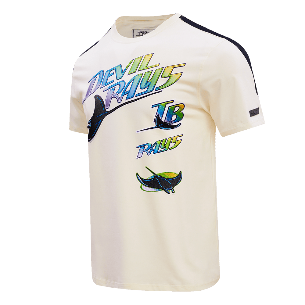 MLB TAMPA DEVIL RAYS RETRO CLASSIC MEN'S STRIPED TOP (EGGSHELL/ MIDNIGHT NAVY)