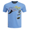 MLB TAMPA DEVIL RAYS RETRO CLASSIC MEN'S STRIPED TOP (UNIVERSITY BLUE)
