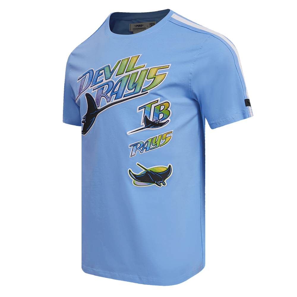 MLB TAMPA DEVIL RAYS RETRO CLASSIC MEN'S STRIPED TOP (UNIVERSITY BLUE)