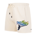 PANTALÓN CORTO CLÁSICO RETRO PARA HOMBRE MLB TAMPA DEVIL RAYS (BLANCO HUESO)