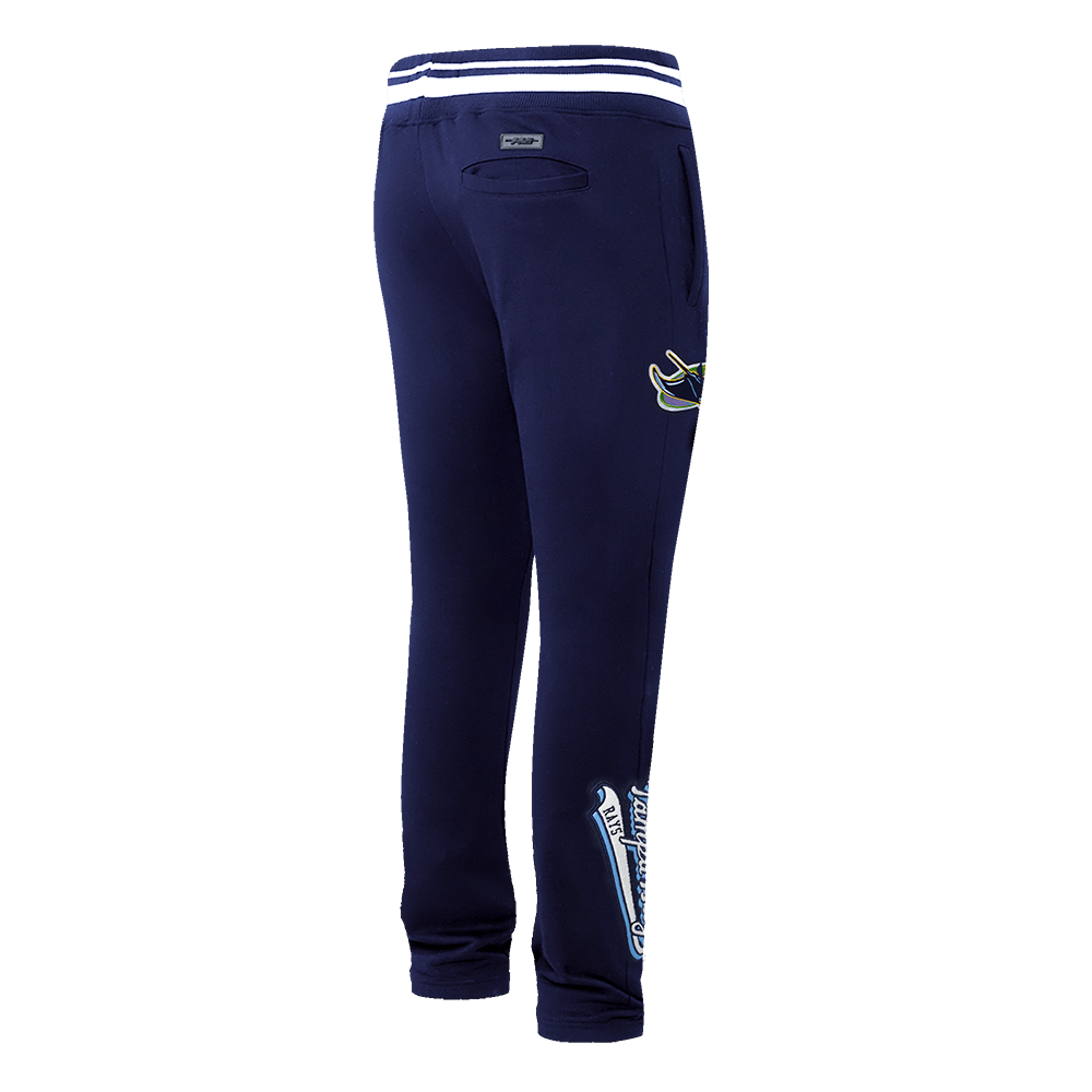 MLB TAMPA BAY RAYS SCRIPT TAIL MEN'S RIB FLEECE SWEATPANT (MIDNIGHT NAVY)