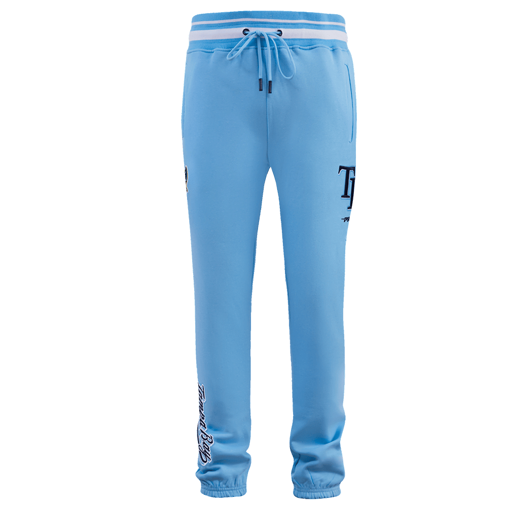 MLB TAMPA BAY RAYS SCRIPT TAIL MEN'S RIB FLEECE SWEATPANT (UNIVERSITY BLUE)
