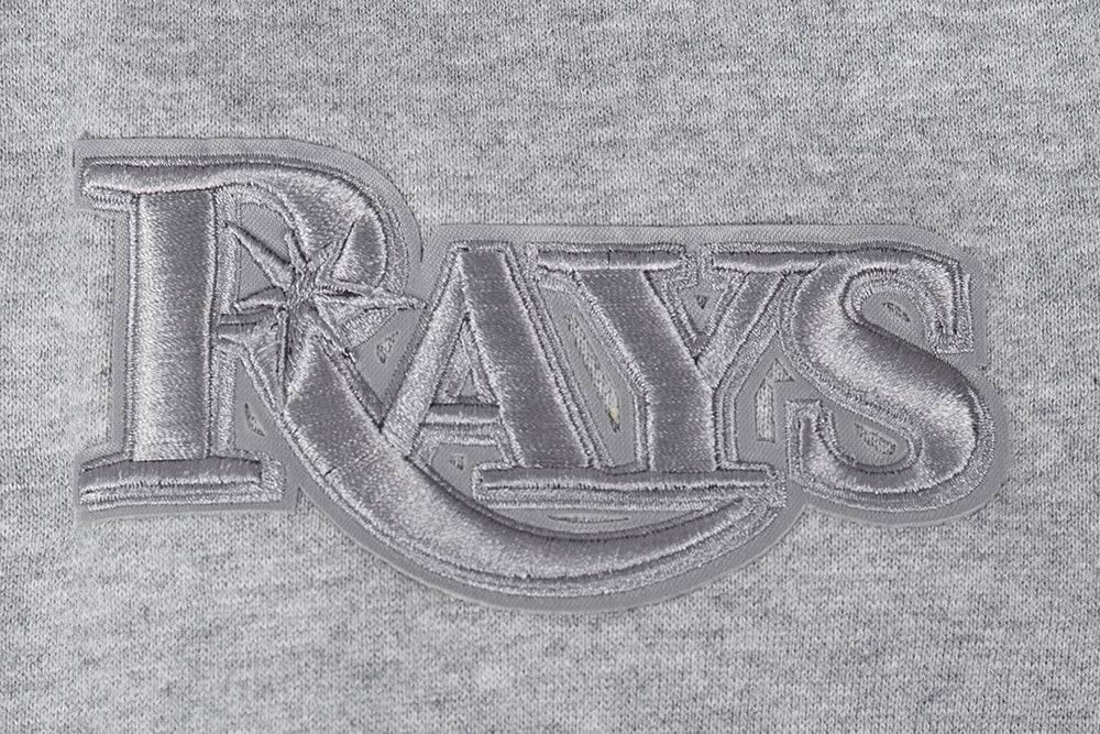 MLB TAMPA BAY RAYS SUDADERA CON CAPUCHA Y HOMBROS CAÍDOS PARA HOMBRE, COLOR NEUTRO (GRIS OSCURO MELANGE)