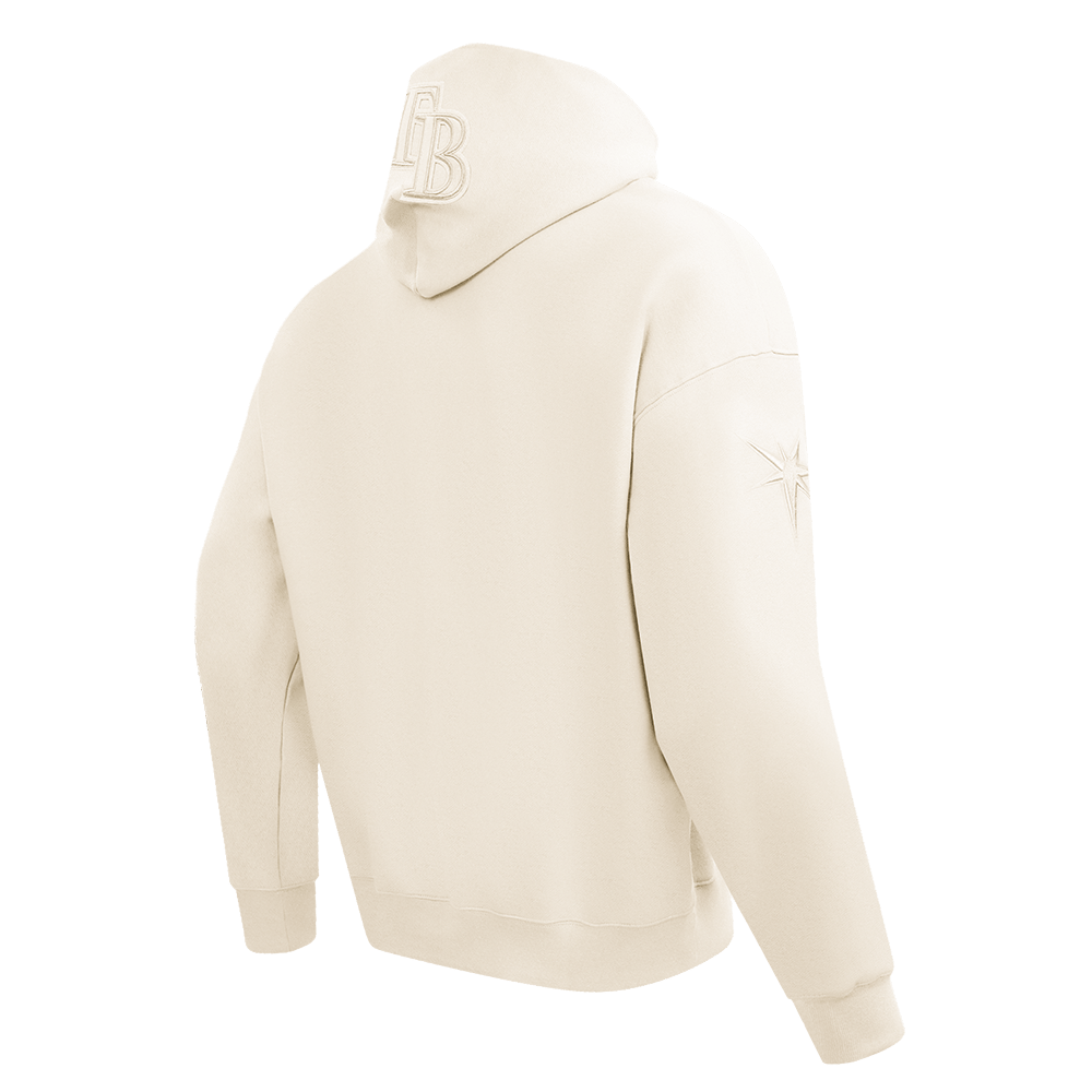MLB TAMPA BAY RAYS NEUTRAL MEN'S DROP SHOULDER PULLOVER HOODIE (EGGSHELL)