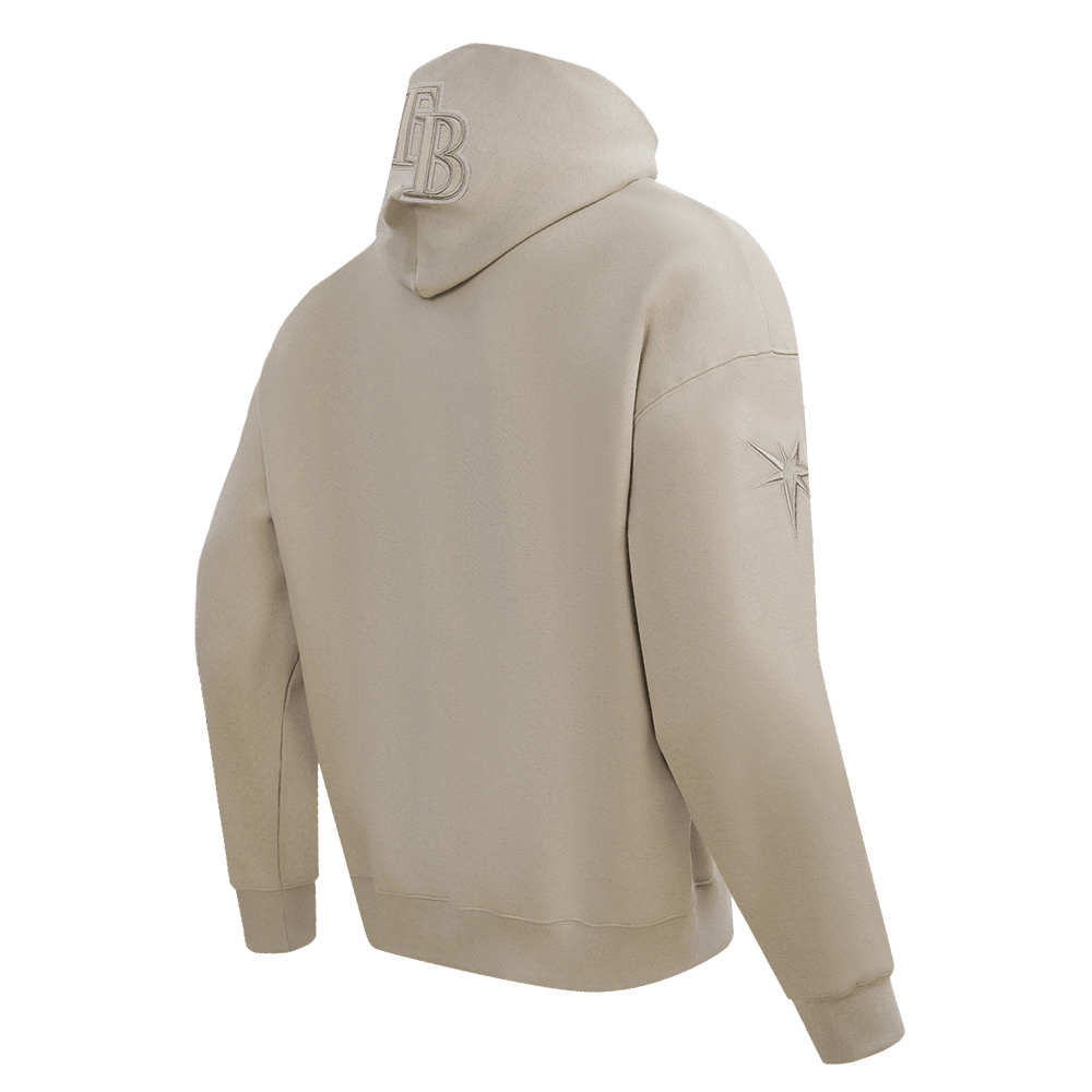 MLB TAMPA BAY RAYS NEUTRAL MEN'S DROP SHOULDER PULLOVER HOODIE (TAUPE)