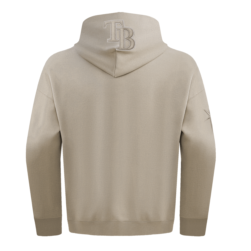 MLB TAMPA BAY RAYS NEUTRAL MEN'S DROP SHOULDER PULLOVER HOODIE (TAUPE)