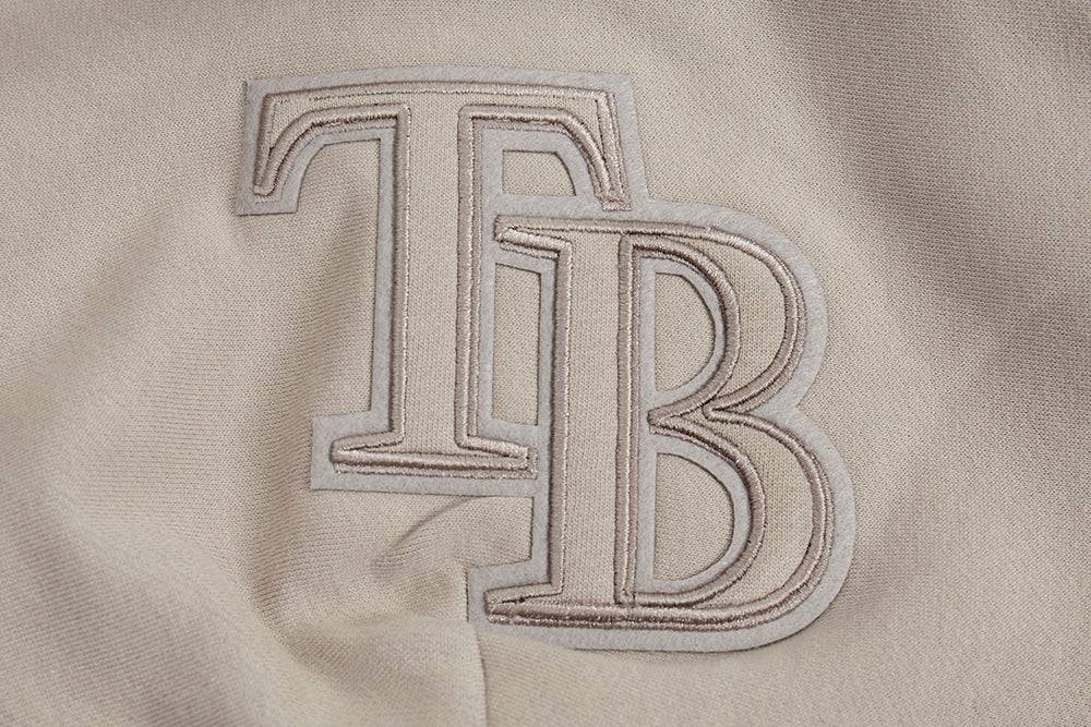 MLB TAMPA BAY RAYS NEUTRAL MEN'S DROP SHOULDER PULLOVER HOODIE (TAUPE)