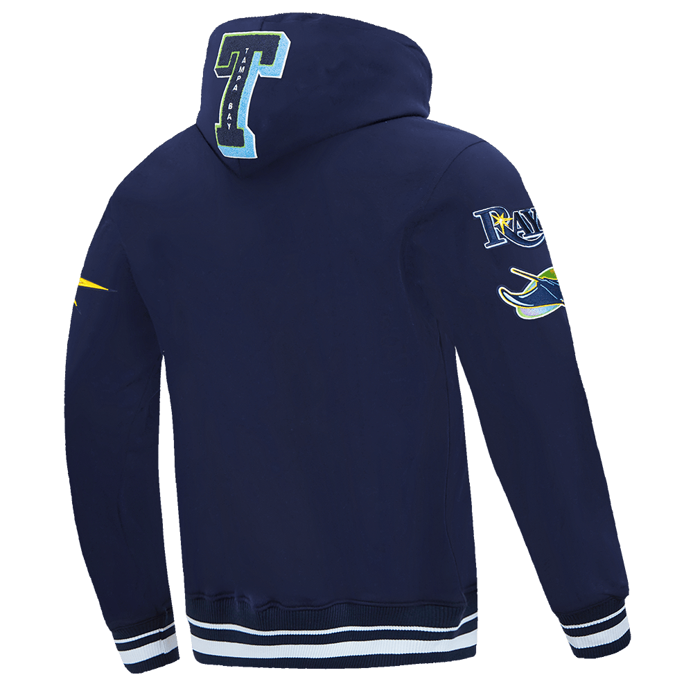 MLB TAMPA BAY RAYS MASHUP MEN'S RIB PULLOVER HOODIE (MIDNIGHT NAVY)