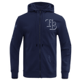 MLB TAMPA BAY RAYS TC TONAL OUTLINE M DK FZ PO HOODIE (MIDNIGHT NAVY)