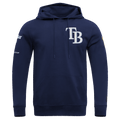 MLB TAMPA BAY RAYS CLASSIC CHENILLE MEN'S PULL OVER HOODIE (MIDNIGHT NAVY)