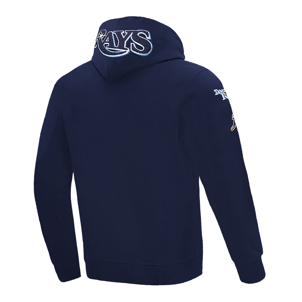 MLB TAMPA BAY RAYS CLASSIC CHENILLE MEN'S PULL OVER HOODIE (MIDNIGHT NAVY)